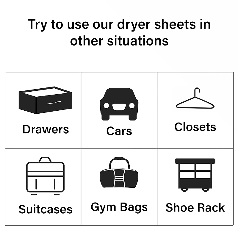 Plant‑Based Fabric Softener Dryer Sheets for Laundry