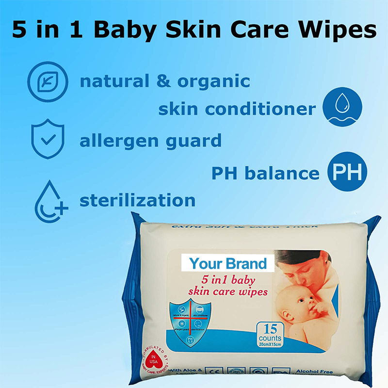 alcohol free baby wipe