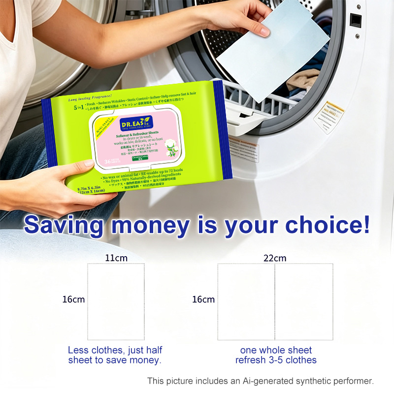 Reusable wet dryer sheets for multiple laundry loads